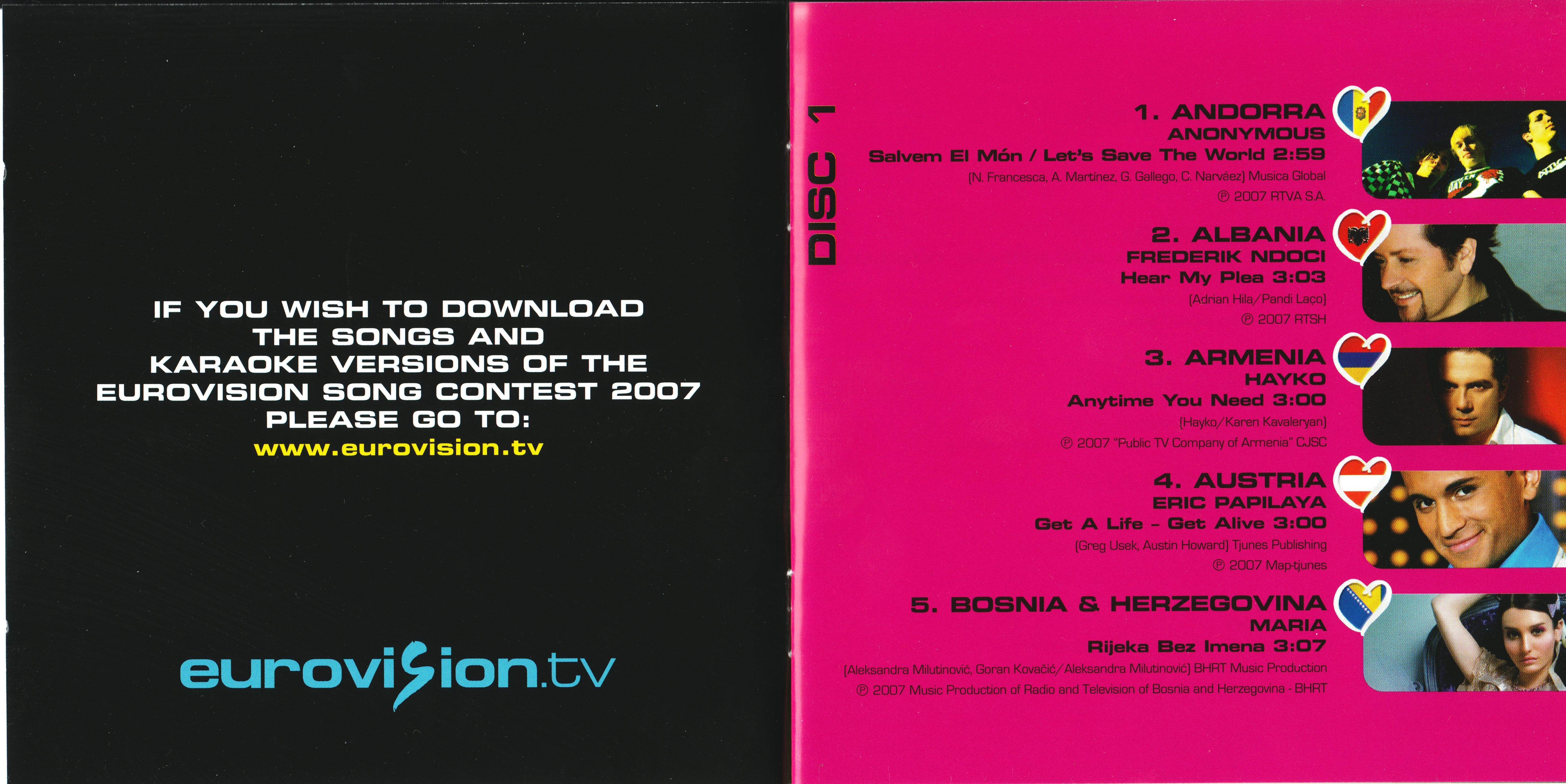 Eurovision Song Contest 2007; Helsinki : Booklet 2